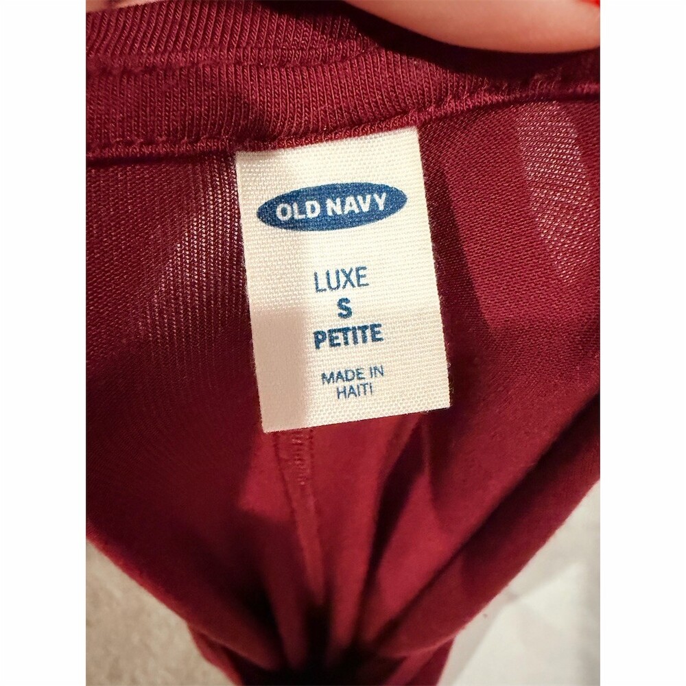 Old Navy Dress Womens Petite S Burgundy Sleeveless Swing Tunic Scoop Neck - Picture 2 of 4